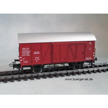 Gedeckter Güterwagen der DR, rotbraun, Dach silber, ohne Kurzkupplung, ohne Originalkarton