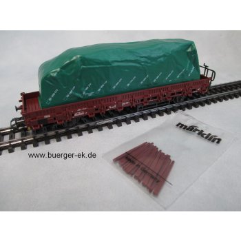 Rungenwagen mit Plane der DB, 2-achsig