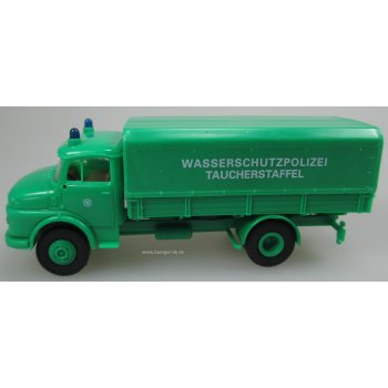 Mercedes-Benz L322 Pritsche/Plane, WASSERSCHUTZPOLIZEI Taucherstaffel, hellgrün