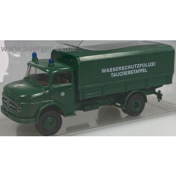 Mercedes-Benz L322 Pritsche/Plane, WASSERSCHUTZPOLIZEI Taucherstaffel, dunkelgrün