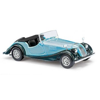 Morgan Plus 8, zweifarbig blau, Baujahr 1968