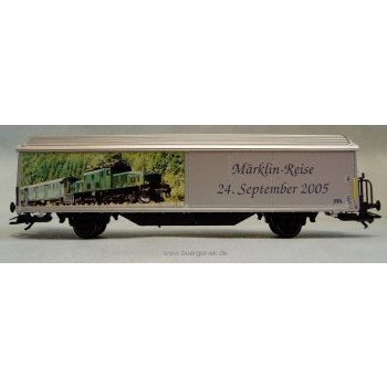 Märklin-Reise 24.September 2005 wechselseitig mit Voyage Märklin 24 septembre 2005 (wechselseitige Abbildung Dampflok bzw. Schweizer Krokodil),