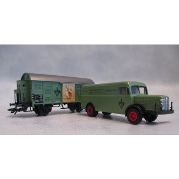 Märklin Museumswagen 2005 HO,  Württembergische Samen Zentrale Goeppingen, mit beiliegendem Metall-Automodell