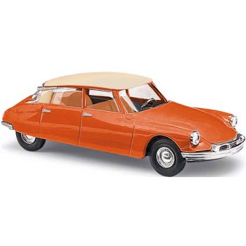 Citroen DS 19, orange mit weißem Dach, Baujahr 1955