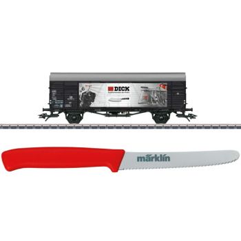 Märklin Museumswagen HO 2021 Zweiachsiger Gedeckter Güterwagen Bauart Gl 22 der Deutschen Bundesbahn - DB, Friedrich Dick Esslingen, mit Messer