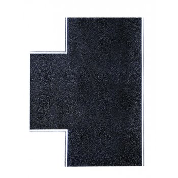 Straßenplatte Einmündung, Asphalt, 90 Grad Einmündung, Länge 15,5 cm, Breite 13 cm, vorbildgerechte Alterung