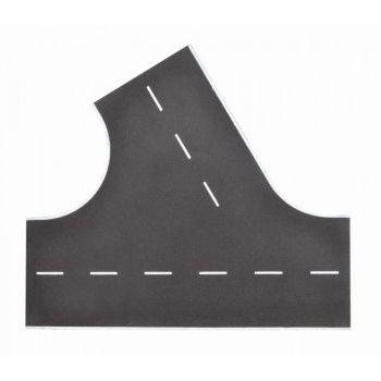 Straßenplatte Asphalt aus Steinkunst, Einmündung nach links. L 22 x B 19,5 cm