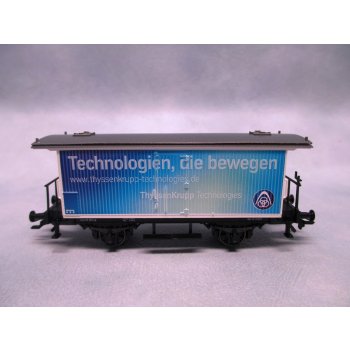 ThyssenKrupp Technologies - Technologien, die bewegen, www.thyssenkrupp-technologies.de, (Altbaugüterwagen mit Bremserbühne)