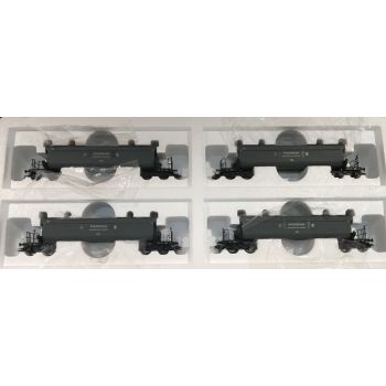 Lastrohrwagen-Set Amphibischer Verkehr, Set mit 4 Wagen, Wagen Nr. 101, Wagen Nr. 102, Wagen Nr. 103, Wagen Nr. 104, Wagen jeweils 4achsig