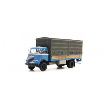 DAF Pritschen-LKW mit Plane, Kabine ´55, blau
