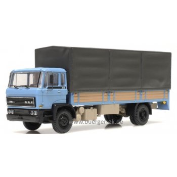 DAF Pritschen/Planen LKW mit Kipp-Fahrerhaus, blau