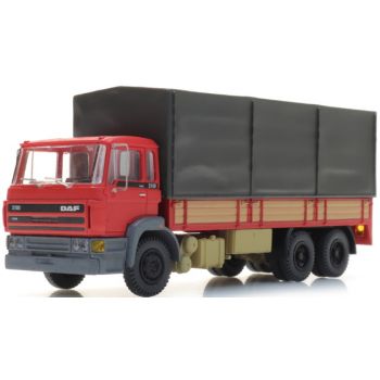 DAF LKW Pritsche/Plane 3achsig mit kippbarem Fahrerhaus, rot