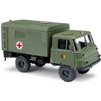 Robur LO 2002 mit Kofferaufbau, NVA Sankra, Rotes Kreuz, Baujahr 1983