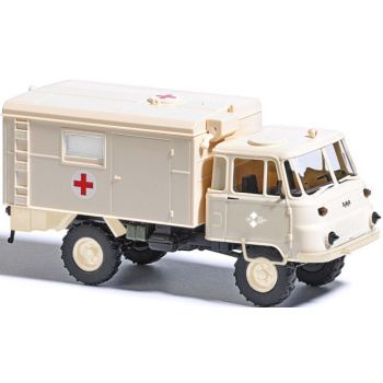 Robur LO 2002 Koffer, Sanitätskraftwagen, beige, Rotes Kreuz