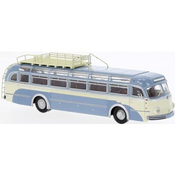 Mercedes-Benz O6600H Omnibus mit Dachträger, blau/beige