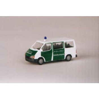 Ford Transit POLIZEI-Unfallkommando, weiß/grün, Heck mit rot/weißen Warnstreifen