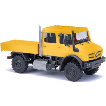 Mercedes-Benz Unimog U 5023 Doppelkabine mit Pritsche, gelb, Baujahr 2013