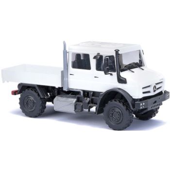 Mercedes-Benz Unimog U 5023 Doppelkabine mit Pritsche, weiß, Baujahr 2013