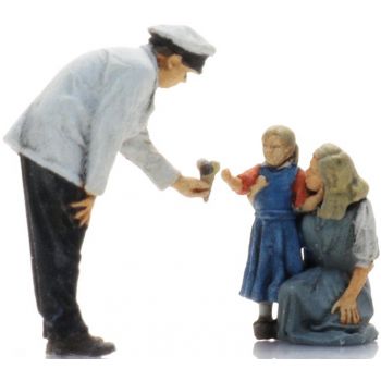 Eisverkäufer mit Mutter und Kind, Spur TT