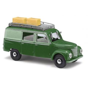 Framo V901/2 Halbbus mit Dachgarten beladen mit Kisten, Baujahr 1954