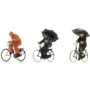 Radfahrer im Regen, Spur N