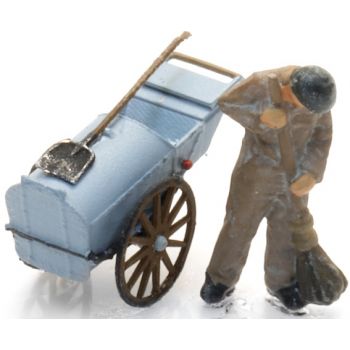 Straßenkehrer mit Karren, Spur N