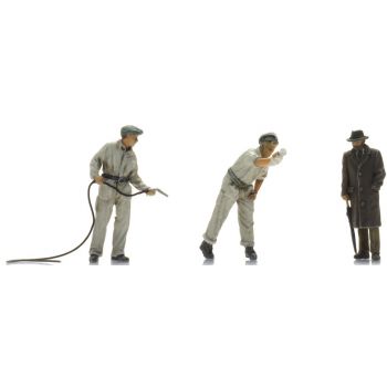 An der Tankstelle, Tankwart, 3 Figuren, Spur N