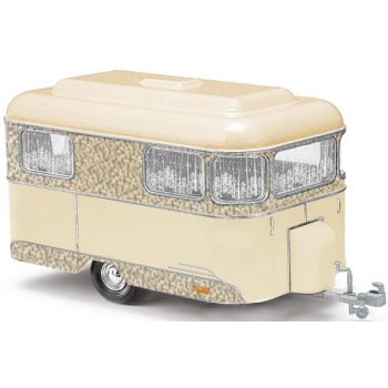 Nagetusch Wohnwagen, beige/silber, Baujahr 1958