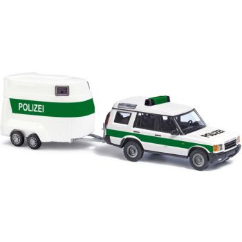 Land Rover Discovery, Polizei mit Pferdetransportanhänger, weiß/grün, Baujahr 1998