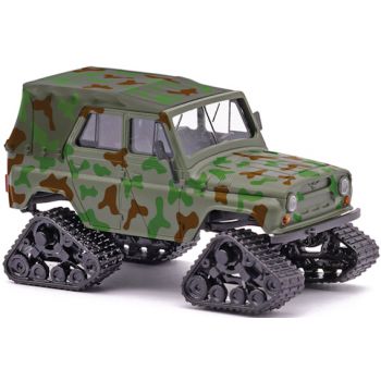 UAZ 469 mit Raupenantrieb, aufwendig bedruckt, Baujahr 1972