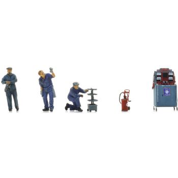 Automechaniker mit Zubehör, 3 Figuren, Spur Z