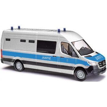 Mercedes-Benz Sprinter, JUSTIZ - Gefangenentransportwagen, silber mit blauem Streifen, Baujahr 2018