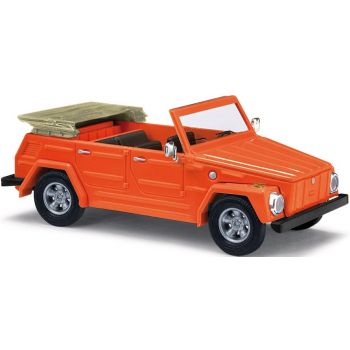 VW 181 Kurierwagen, offenes Verdeck, Alufelgen, orange, Baujahr 1970