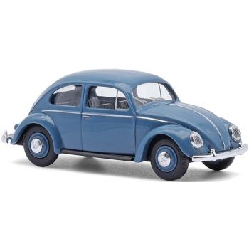 VW Käfer mit Ovalfenster, blau, Baujahr 1955