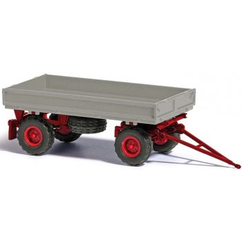 IFA HW 60 Anhänger ohne Kippgestänge, mit Niederdruckbereifung, graut/rot, Baujahr 1987