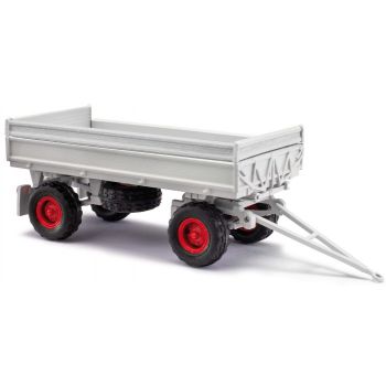 IFA HW 60 Anhänger mit Kippgestänge und Niederdruckbereifung, mit Aufsatz, grau, Baujahr 1987