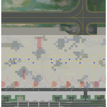 Airport Ground Plates - Set 1: Passenger Terminal, (4 Platten zu je 49 x 50 cm - Gesamtmaß: 98 x 100 cm)