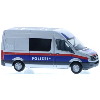 VW Crafter 11, Polizei Österreich, silber mit blau/rotem Streifendesign