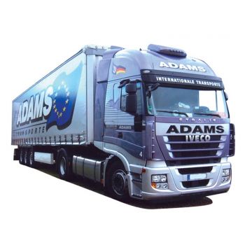 Iveco Stralis II/Aerop., Gardinenkoffersattelzug, Adams