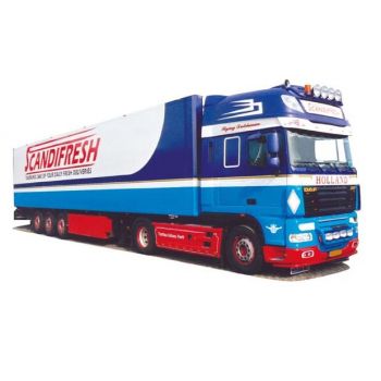 DAF XF 105 SSC/Aerop., Kühlkoffersattelzug, Scandifresh, NL