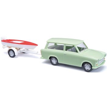 Trabant P601 Universal Kombi mit Bootsanhänger, Baujahr 1966