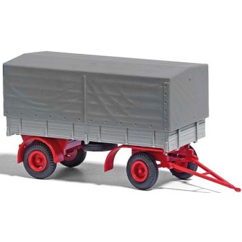 IFA HL 80, Anhänger Pritsche/Plane, grau/rot, Baujahr 1967