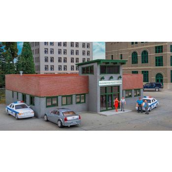 Moderne Polizeiwache U.S.A. - Washington Police Station, Bausatz, Größ 20,3 x 19.3 x 7,6 cm (von der Fa. Walthers)