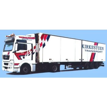 MAN TGX XXL/Aerop., Kühlkoffersattelzug, Kirkestuen