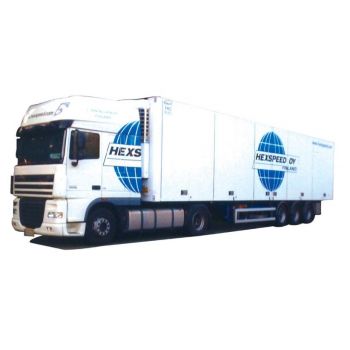 DAF XF 105 SSC/Aerop., Kühlkoffersattelzug, Hexspeed Oy