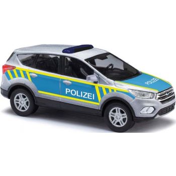 Ford Kuga, Polizei Sachsen-Anhalt, silber/blau mit leuchtgelbem Streifendesign, Baujahr 2018