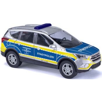 Ford Kuga, Stadtpolizei Wiesbaden - Hessen, silber mit bleu/leuchtgelbem Desgin, Baujahr 2017