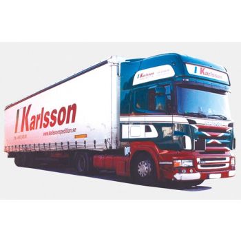 Scania R Topl./Aerop., Gardinenkoffersattelzug, Karlsson