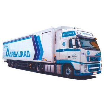 Volvo '08 Glob./Aerop., Kühl-Koffersattelzug, Kouhia Oy