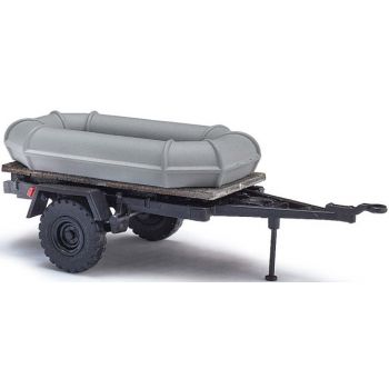 Anhänger HL 10.00 beladen mit Schlauchboot, Baujahr 1966